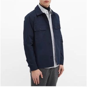 NN07 No Nationality Sweet Dark Blue Over Shirt! Size Large NWOT!